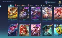 Conta moba 10anos de uso lvl104 rara 308 skin
