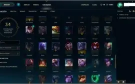 CONTA GOLD 4 + 56 CHAMPIONS + 29 SKINS