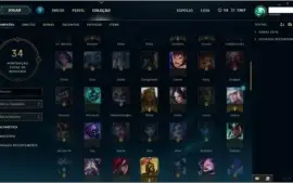 CONTA GOLD 4 + 56 CHAMPIONS + 29 SKINS