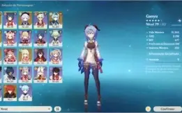 conta ar 50 ayaka, ganyu+harpa,eula+tumulo,qiqi, keq e diluc