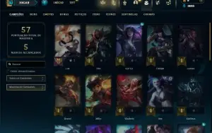 Unranked com 31 Champs e 7 Skins