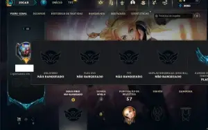 Unranked com 31 Champs e 7 Skins