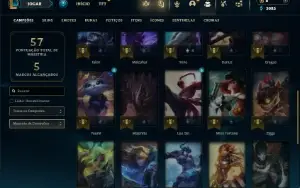 Unranked com 31 Champs e 7 Skins