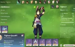 Conta Genshin Impact AR 5 com Tighnari e Jean ⭐