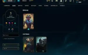Platina 3 com 30 Champs e 3 Skins