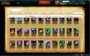 Conta Diamante 5 - 16 skins e 70 champions