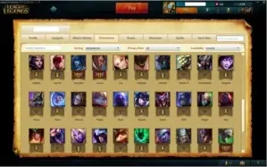 Conta Diamante 5 - 16 skins e 70 champions