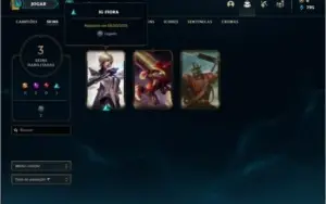 Conta diamante 4 com 30 champs e 3 skins + 20 espolios