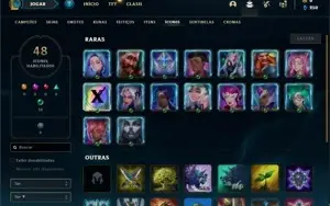 Conta prata 2 com 25 Champs e 4 Skins +1 Mitica