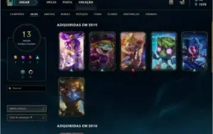 Conta DIAMANTE 2 - 36 Campeões + 13 Skins ( Lendária e Épica