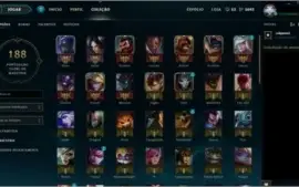 CONTA PRATA III COM 91 CAMPEÕES, 25 SKINS