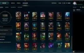 CONTA PRATA III COM 91 CAMPEÕES, 25 SKINS