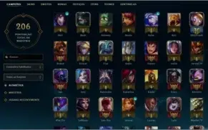 Conta de LoL - 57 champions 11 skins