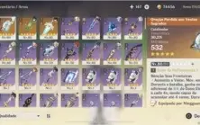 GENSHIN AR 51 + 5 PERSONAGENS 5* + 3 ARMAS 5*