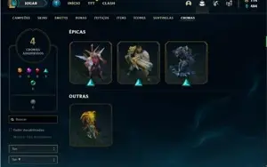 Conta prata 2 com 145 Champs e 91 Skins
