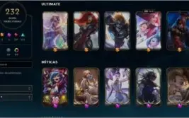 Conta Lol gold 3 , 232 skins, 26 pet de tft
