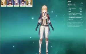 GENSHIN IMPACT - Conta AR 5  com  Jean + Beidou e Noelle