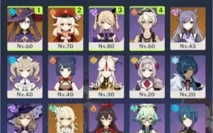 📚CONTA GENSHIN IMPACT 3 PERSONAGENS 5 AR 40✨, BARATINHA✨