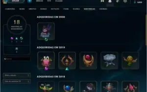 conta league of legends / 231 skins