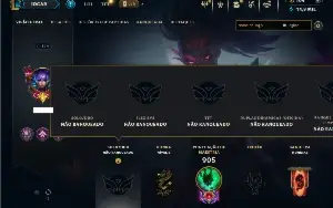 Unranked com TODOS os champs e 282 Skins ( SUP / MID / ADC )