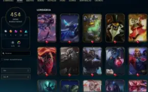 Conta LoL 454 Skins +R$ 4.000,00 Investidos!!