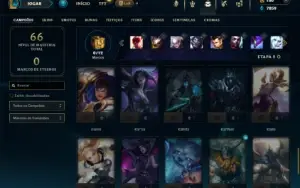 Diamante 4 com 50 Champs e 20 Skins