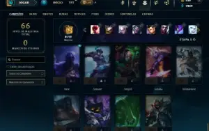 Diamante 4 com 50 Champs e 20 Skins