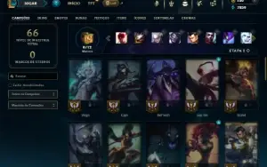 Diamante 4 com 50 Champs e 20 Skins