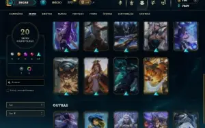 Diamante 4 com 50 Champs e 20 Skins