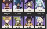 CONTA AR60 — Raiden C1, Itto C2, Ayaka C1 + outros T
