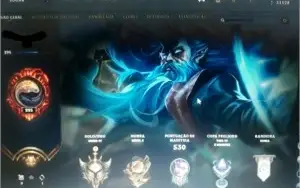 Vendo com LoL lv 295  todos os champs 109 skins ouro IV