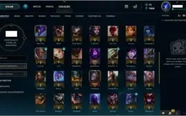 Conta League of Legends - Ouro 1 - 78 Campeoes e 33 Skins