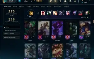 Prata 3 com 120 Champs e 95 Skins ( MAIN TOP )