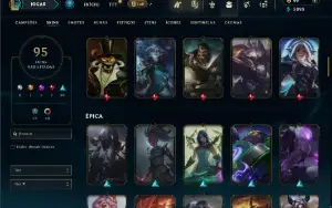Prata 3 com 120 Champs e 95 Skins ( MAIN TOP )