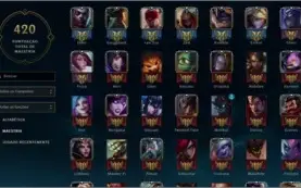 Conta League Of Legends 107 campeoes 60+skin platina4