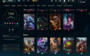 Unranked com TODOS os Champs e 166 Skins ( JG / ADC / ADC )