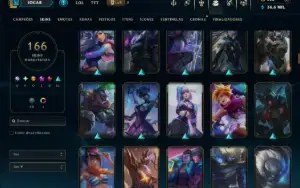 Unranked com TODOS os Champs e 166 Skins ( JG / ADC / ADC )