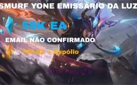 CONTA SMURF UNRANKED COM YONE EMISSÁRIO DA LUZ 59K EA
