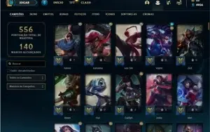 Conta Platina 4 com TODOS os champs e 153 Skins + 3 Vitorios