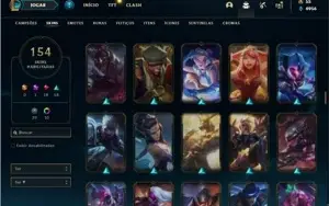 Conta Platina 4 com TODOS os champs e 153 Skins + 3 Vitorios