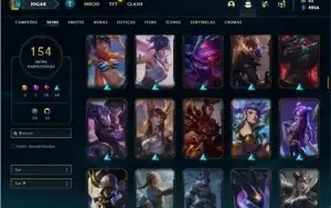 Conta Platina 4 com TODOS os champs e 153 Skins + 3 Vitorios