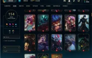 Conta Platina 4 com TODOS os champs e 153 Skins + 3 Vitorios