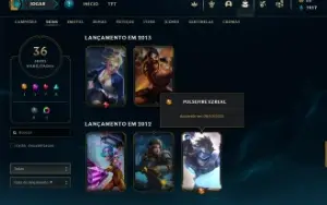 Conta PLAT 4 soloQ / PLAT 3 TFT - Pulsefire EZ skin