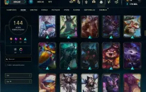 Platina 2 com TODOS os champs e 144 Skins ( MAIN TOP )