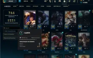 Platina 2 com TODOS os champs e 144 Skins ( MAIN TOP )