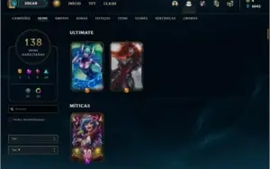 Conta ouro 4 com 138 skins e TODOS os champs
