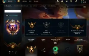Conta ouro 4 com 138 skins e TODOS os champs