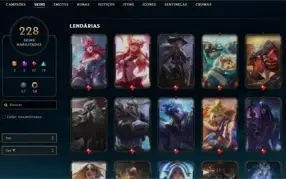 CONTA  DE LOL LEVEL720 COM 228 SKINS E 40 CHOMAS