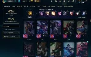 Prata 3 com 150 Champs e 122 Skins ( ADC / MID / TOP )