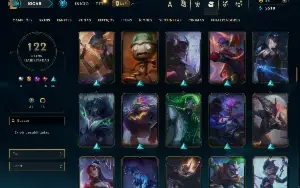 Prata 3 com 150 Champs e 122 Skins ( ADC / MID / TOP )